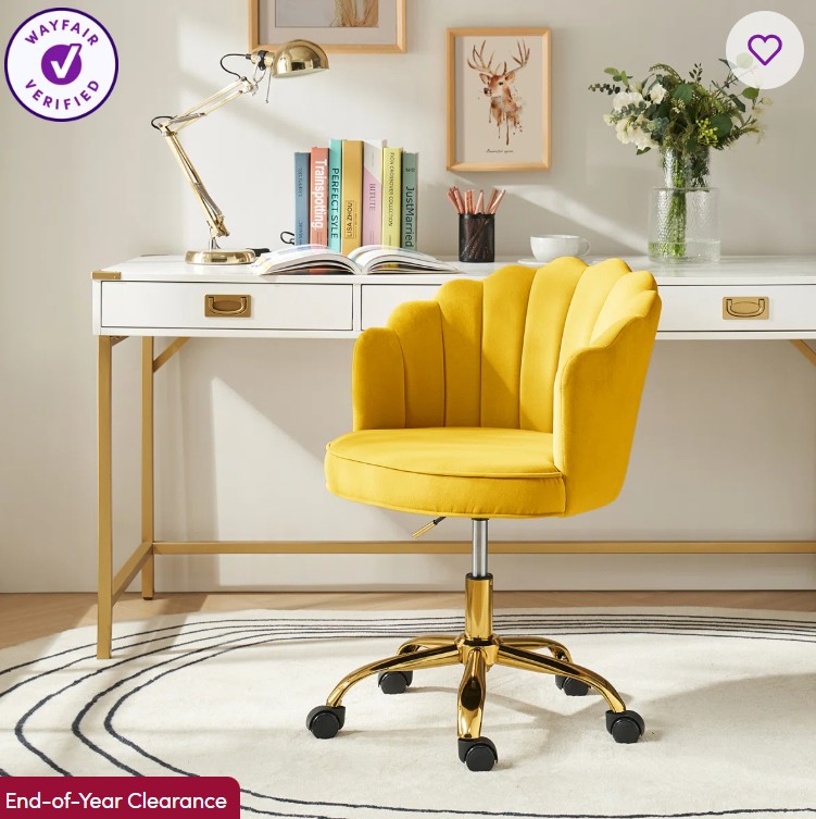 Belanda 23” W Modern Velvet Task Chair with Tufted Back