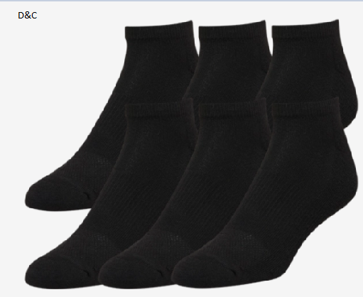 CSG 6 Pack No-Show SocksMen’s