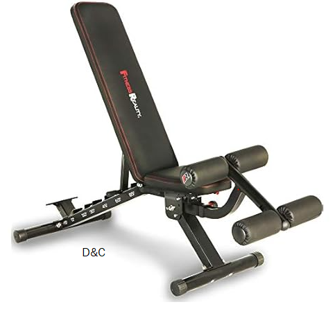 Fitness Reality 2000 Super Max XL – Adjustable Weight Bench – Bench Press and Workout Bench for Incline Decline Strength Training – No Gap Foldable Workout Benches for Home – 850 Pound Capacity