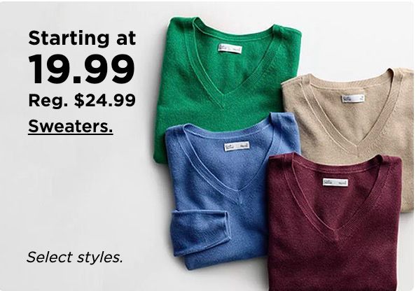 Sweater sale from Kohl’s