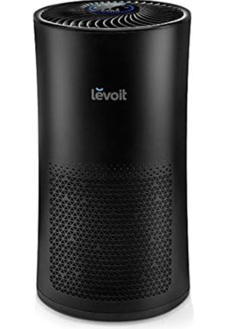 LEVOIT LV-H133 TrueHEPA 3-Stage Filtration Air Purifier for Home, Large Room With Air Quality Monitor, Quiet for Bedroom, 3-in-1 Filter, Auto Mode, Timer, Black