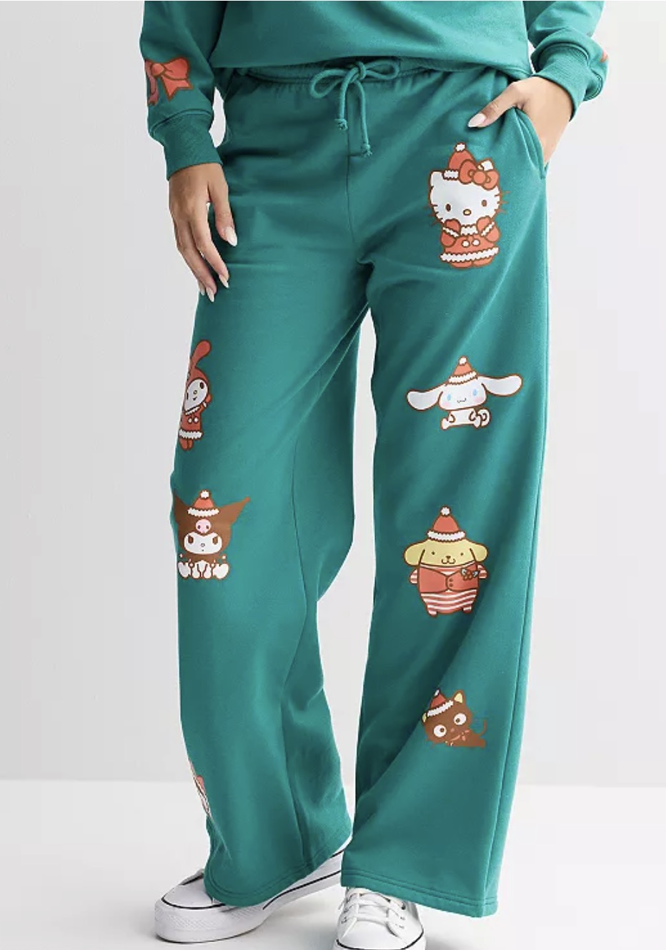 Hello Kitty Wide Leg Fleece Pants for $8