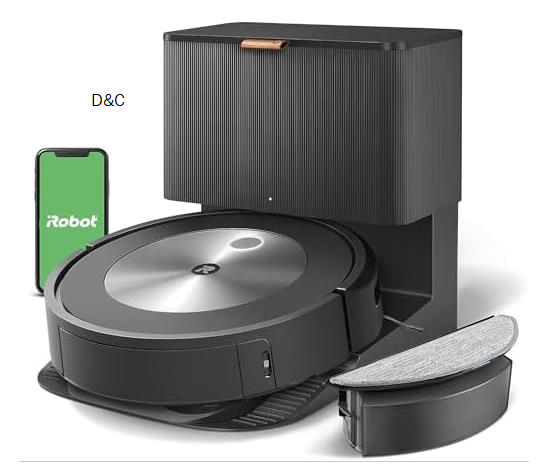 (NEW!) iRobot Roomba Combo j5+ Self-Emptying Robot Vacuum & Mop – Identifies and Avoids Obstacles Like Pet Waste & Cords, Empties Itself for 60 Days, Clean by Room with Smart Mapping, Works with Alexa​