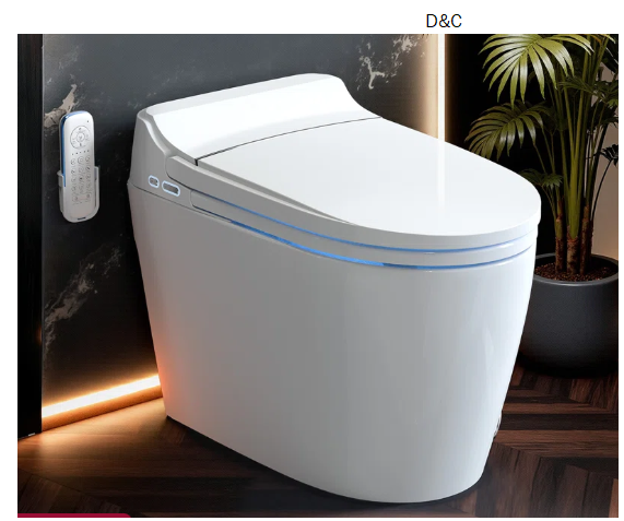 BCAN Smart Toilet with Tankless Bidet Wash, Auto Open Lid, 1.28 Gallons Auto Dual Flush, Heat Seat, Warm Wash/Dryer, Soft Closing, Remote Control SMT2209C