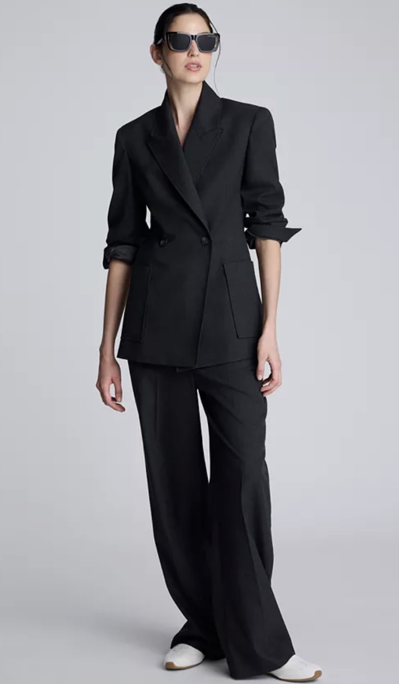 Kenneth Cole Women’s Flannel Double-Breasted Blazer