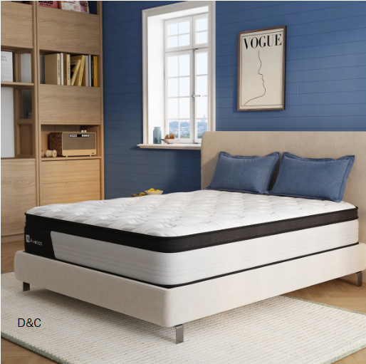 Avenco 12″ Medium Cooling Memory Foam Hybrid Mattress, CertiPUR-US, OEKO-TEX Certified