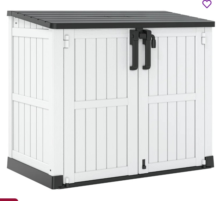 51.1”W Outdoor Resin Horizontal Storage Shed-280 Gallon