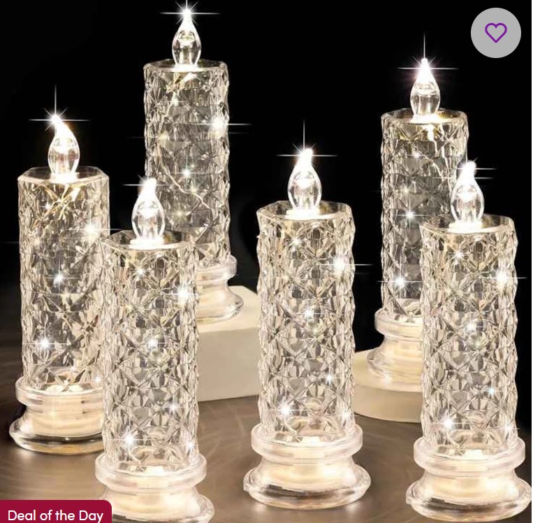 6PCS Rose Shadow LED Flameless Candles(Without Base), Outdoor Candle Decoration, Romantic Candles Led Pillar Candles for Valentine’s Day Romantic Propose Anniversary Wedding Decorations, Easter Decorations, Saint Patrick’s Days Gift;White