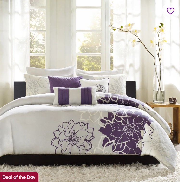 Lola 7 Piece Floral Cotton Comforter Set