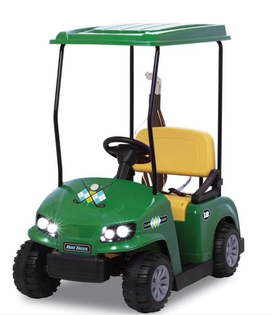 Kid Trax 12V Golf Cart Ride-On with Golf Accessories