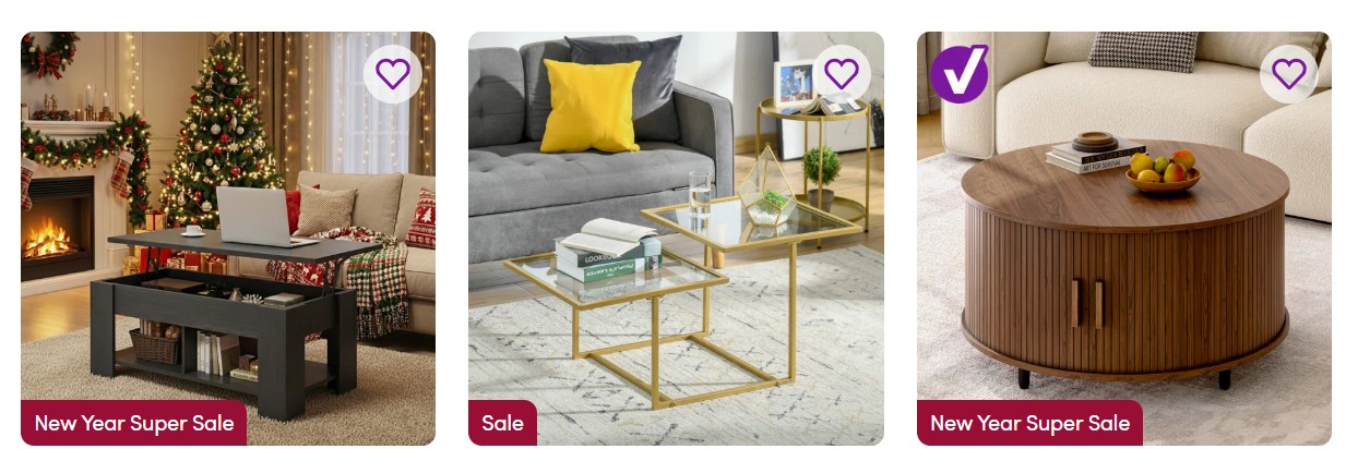 WAYFAIR Coffee Tables On Sale! upto 75% OFF!!