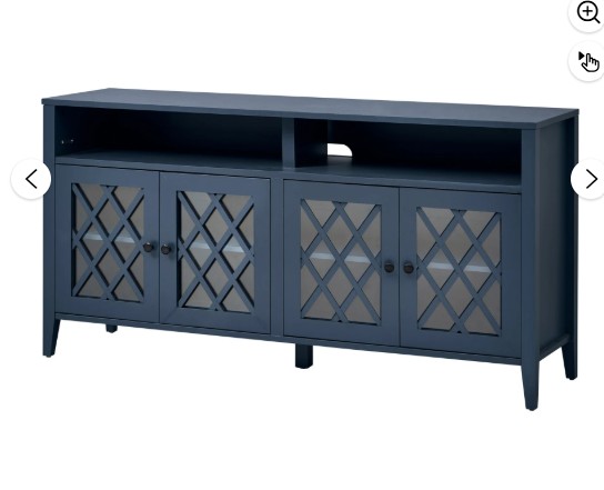 Better Homes & Gardens Trellis TV Stand for TVs up to 65″, Washed Indigo