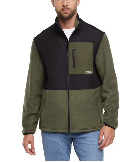 Eddie Bauer Men’s Mixed Media Fleece Jacket