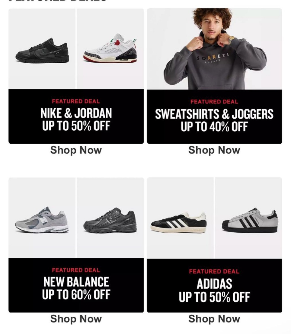 Finish Line Year End Sale