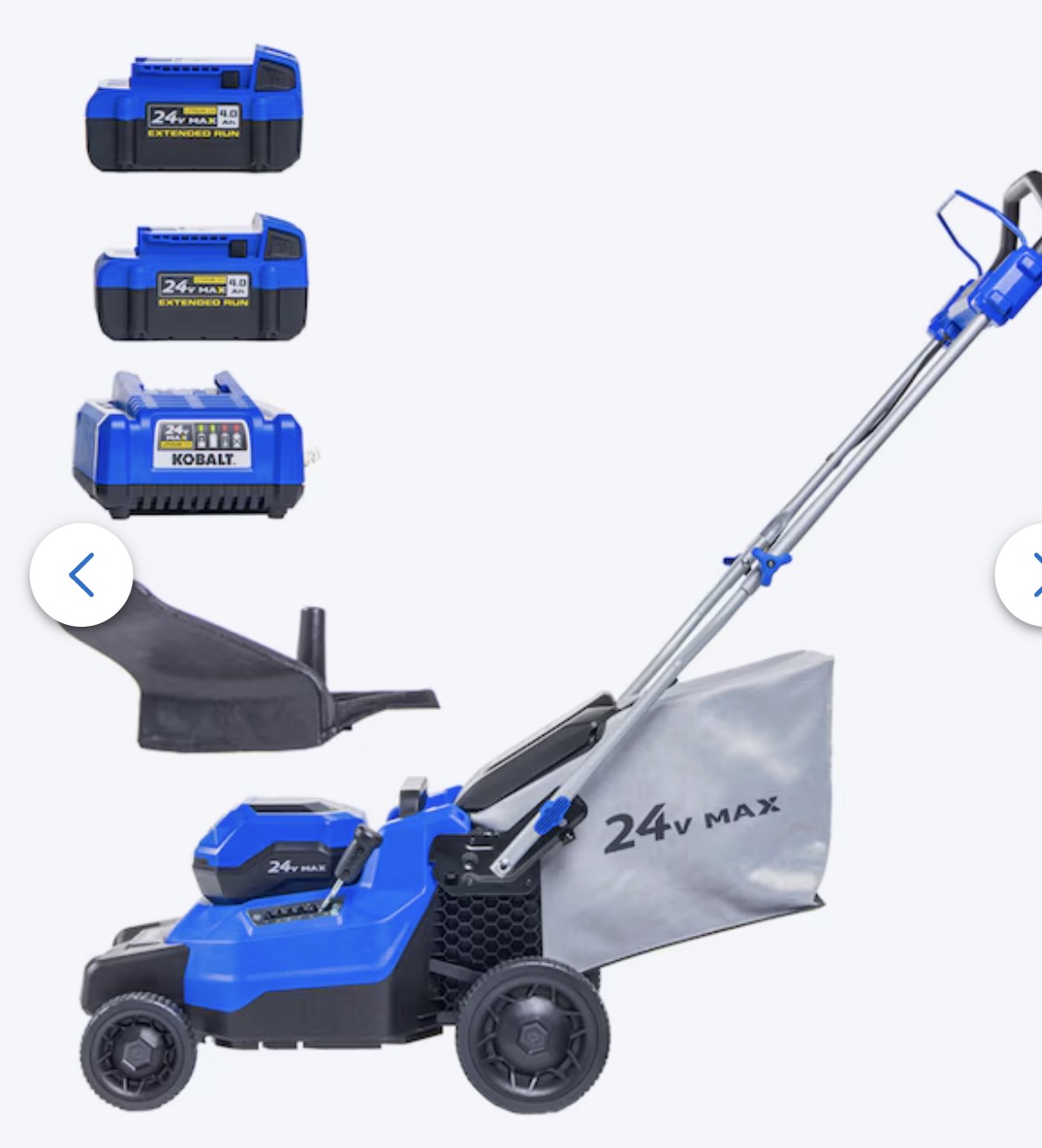 Kobalt 24-Volt, 16-in Push Battery Walk Mower