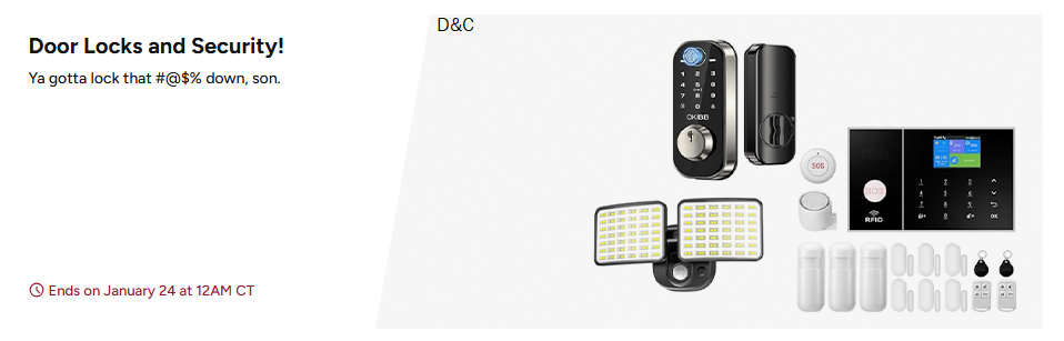 Door Locks and Security on sale