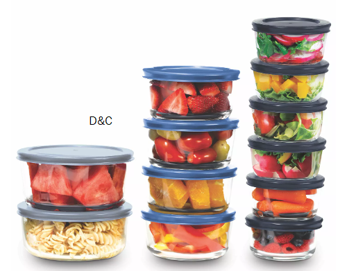 Art & Cook 24 Piece Glass Food Storage Set