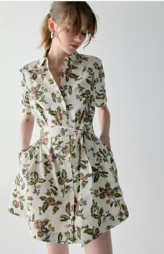 Forest Blooms Shirt Dress