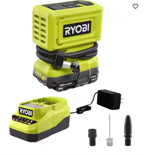 ONE+ 18V Cordless High Pressure Inflator Kit with 2.0 Ah Battery and Charger