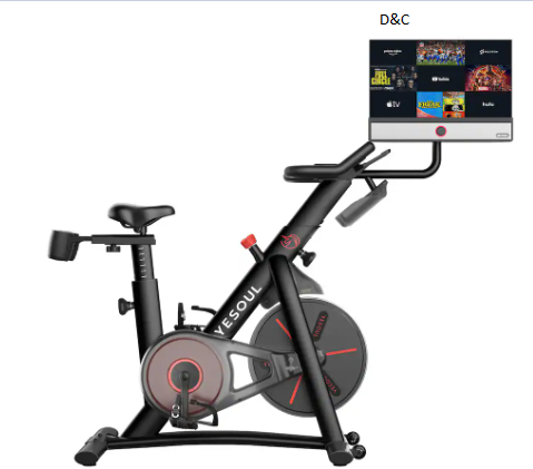 Yesoul – Exercise Bike G1M MAX w/ 21.5″ HD screen, 360° rotation, 30W Speakers, immersive audio. Multimedia casting – Black
