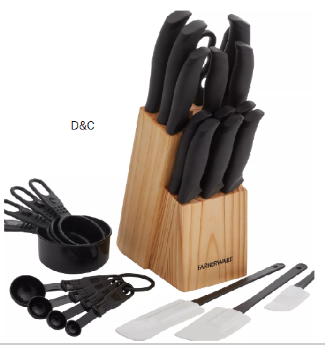 Farberware Soft Grip 25-Piece Cutlery Set with Kitchen Tools