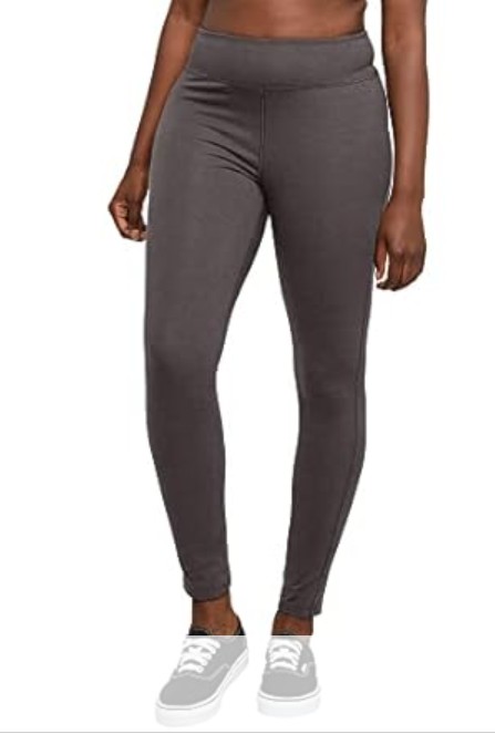 Hanes Womens Stretch Jersey Legging (M) Charcoal