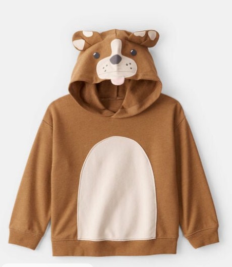 Toddler Boy Dog Costume Hoodie – Brown