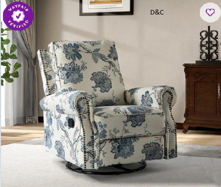 Antasia 34” W Rocking Swivel Nursery Recliner