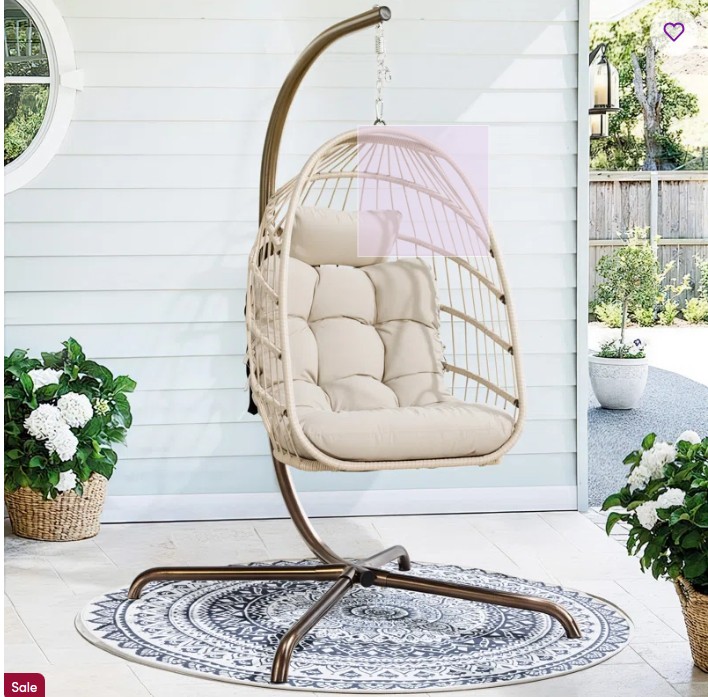 Chingford Outdoor/Indoor Swing Egg Chair with Stand