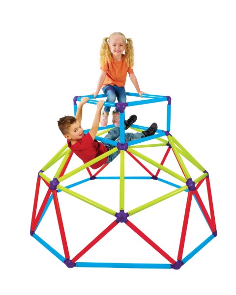 Eezy Peezy Junior Climber with Top for Playroom or Outdoors with Multicolor Bars, Toddlers 3+