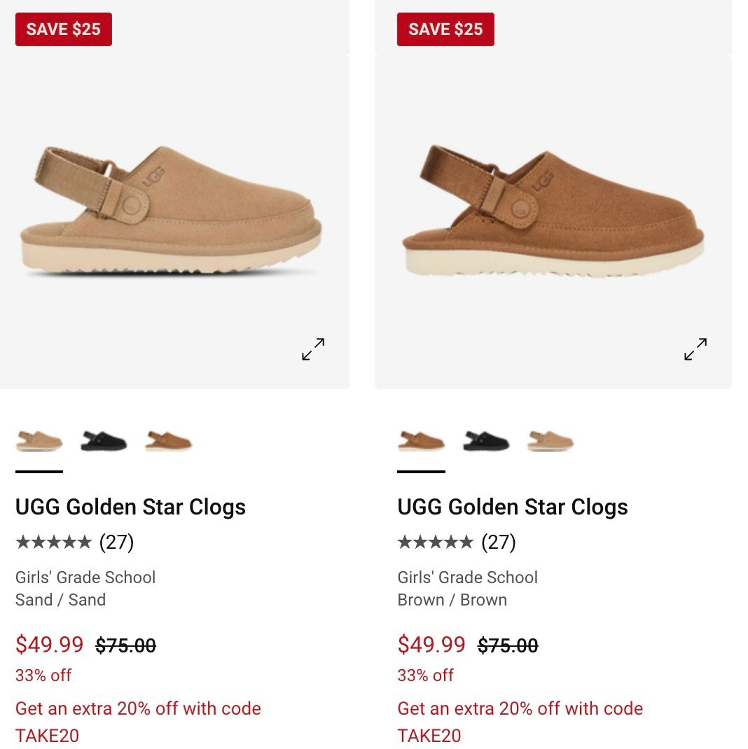 Take extra 20% off on UGG with code EXTRA20