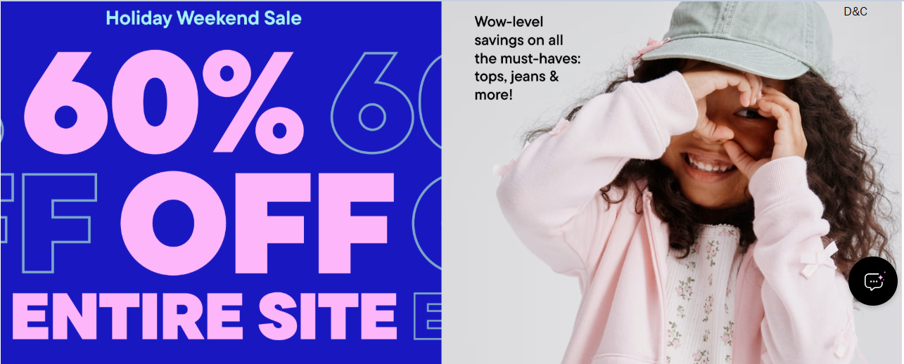 Holiday Weekend Sale: 60% off ENTIRE SITE