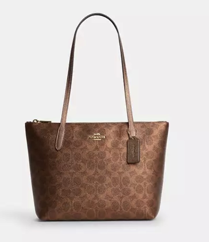 Fiona Zip Tote Bag in Signature Canvas