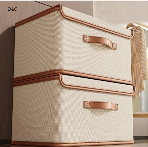 2 Pack Storage Bins With Lids, Collapsible Closet Organizer Container, Fabric Organizer Box With Handles