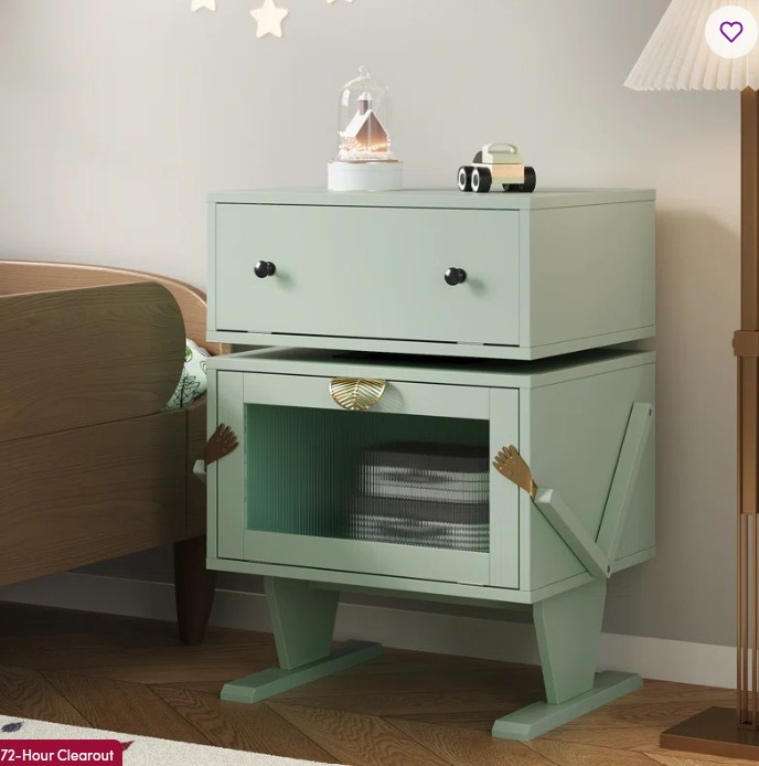 Anabelia LED Robot End Table with 360° Rotation