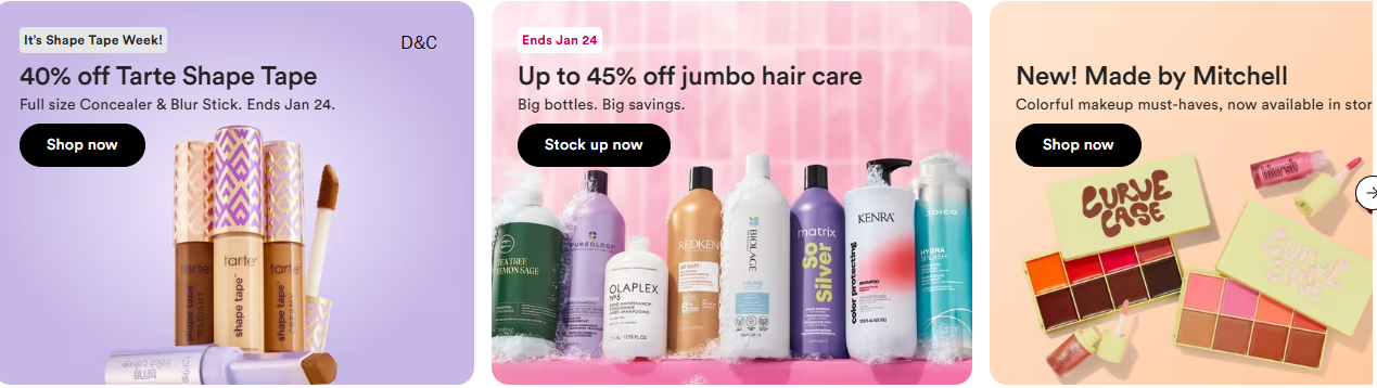 Ulta Up to 45% off jumbo haircare