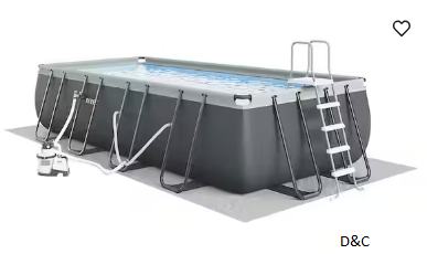 Grab for summer24 ft. x 12 ft. x 52 in. Rectangular Ultra XTR Frame Swimming Pool with Sand Filter