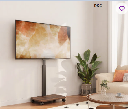 Abbing Modern Rolling TV Stand with Wheels for 32 to 65 inch TVs