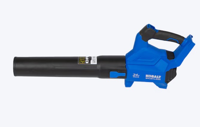 Kobalt 24v 500-CFM 120-MPH Cordless Battery Handheld Leaf Blower Battery and Charger Not Included