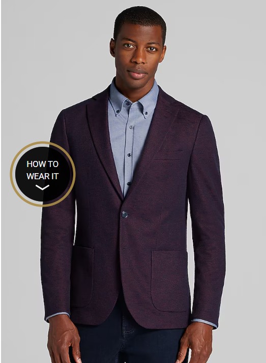 Jos. A. Bank Men’s Comfort Stretch Slim Fit Knit Sport Coat (available in 3 Colors)