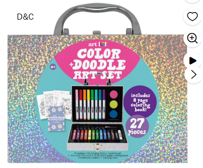 Art 101 Color and Doodle Art Coloring Set with 27 Pieces, for Child Ages 8+