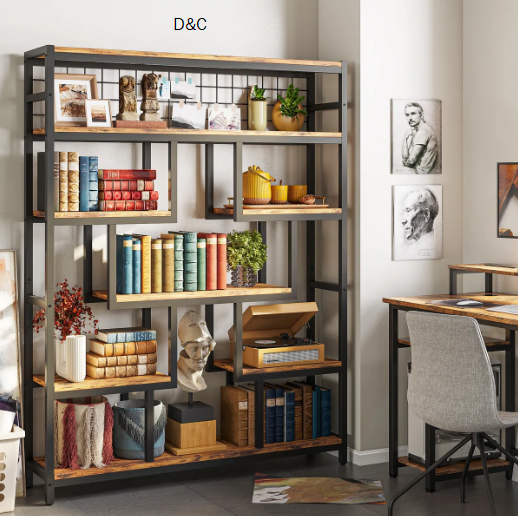 Abrielle Geometric Bookcase