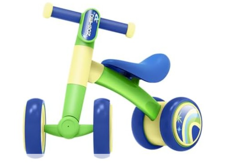 Jetson Bounce Balance Bike, Four Wheels, Ride on, Indoor and Outdoor, Lightweight, Ages 12-24 Months