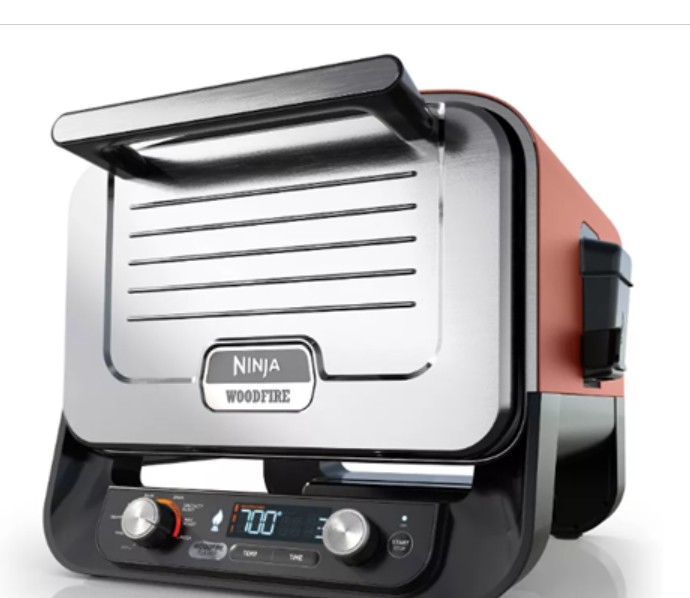 Ninja Woodfire Outdoor Pizza Oven, 8-in-1 Portable Electric Roaster Oven & Smoker, Gets Up to 700°F