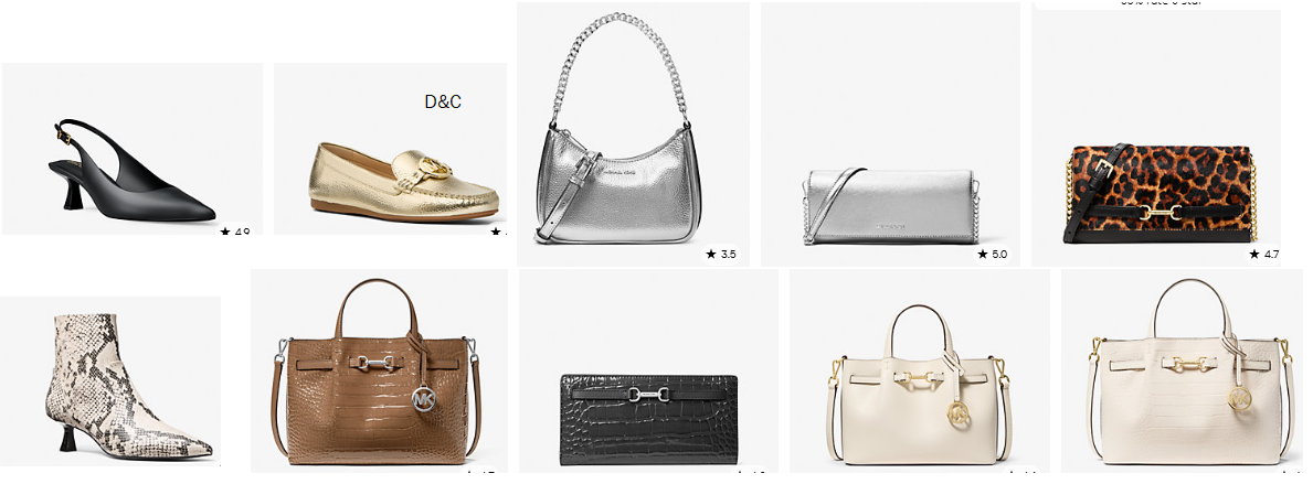 Michealkors clearance Lot of items at 80% off + extra 20% off in cart