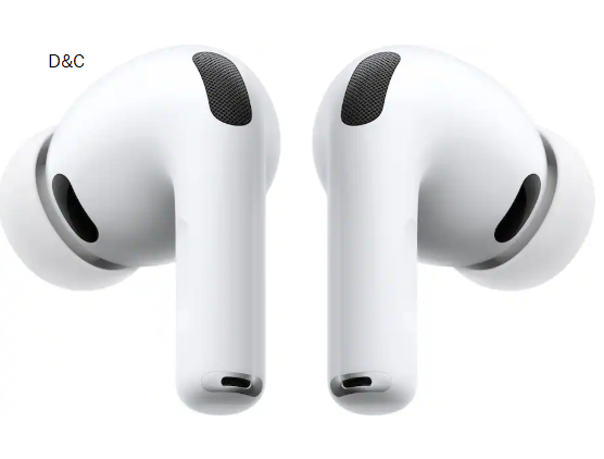 Apple – AirPods Pro 3, Wireless Active Noise Cancelling Earbuds with Heart Rate Sensing Feature – White