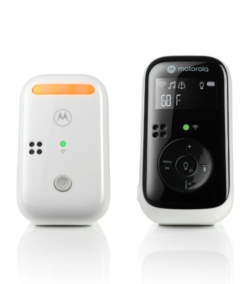 Motorola PIP11 Audio Baby Monitor – Night Light, LCD Screen, 1000ft Range, Secure Connection, Two-Way Talk, Lullabies, Portable Parent Unit, White