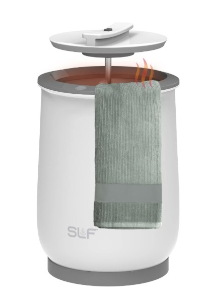 SLF Luxury Towel Warmer, 20L Electric Hot Towel Warmer Bucket, Fits Up to Two 40″x70″ Oversized Towels, 18.5 x 13 in, White