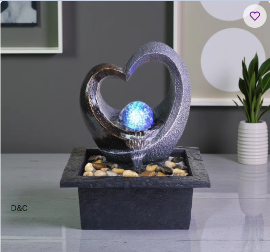 Spinning Orb Rock Cascading Tabletop Fountain