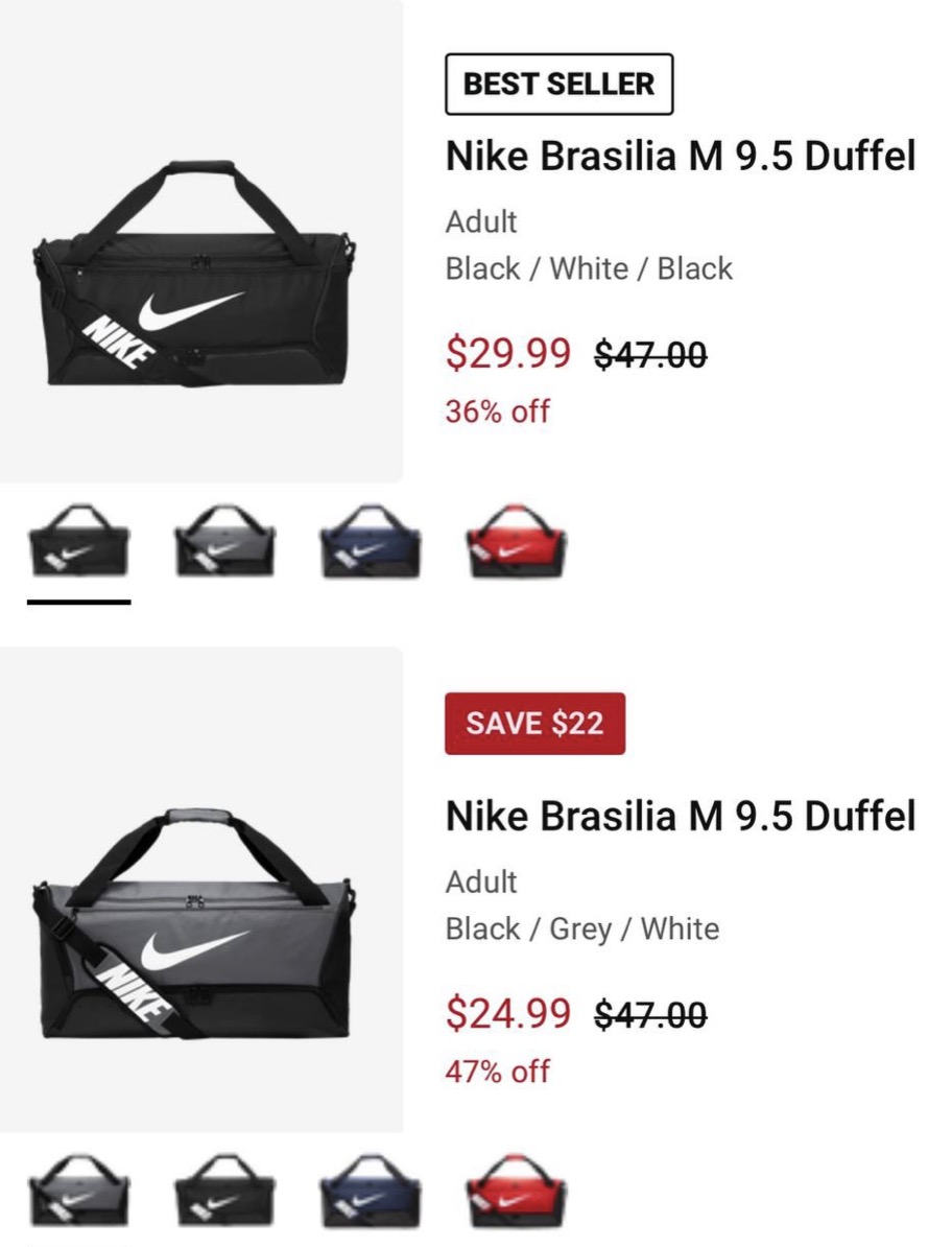 Nike duffel bag